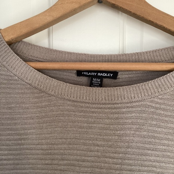 Hilary Radley Tan Long Sleeve Relaxed Sweatshirt - Picture 2 of 8